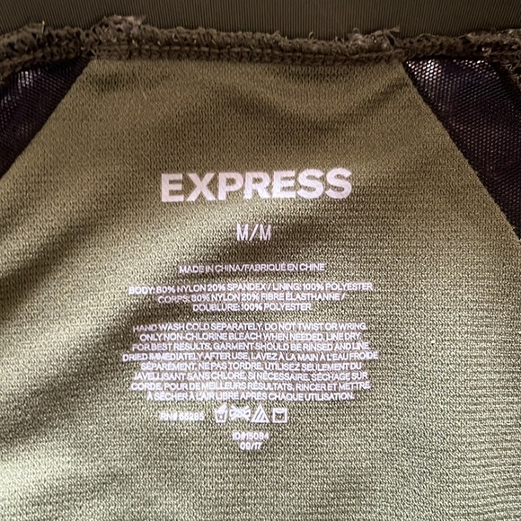 High Waisted Green Bikini Bottoms, Express size medium - Picture 12 of 15